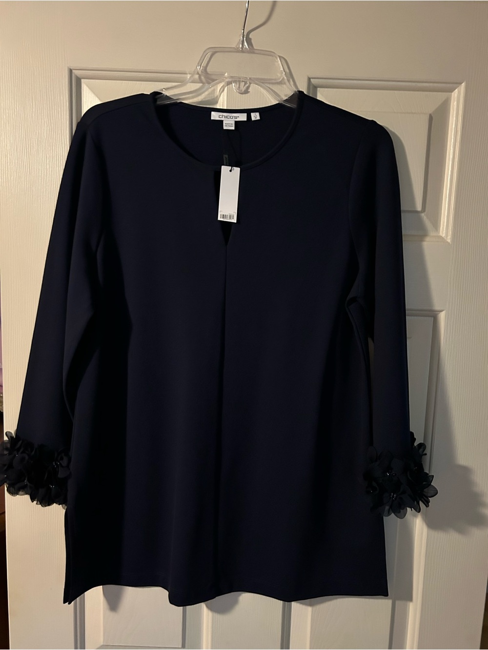 Chicos navy top size 1